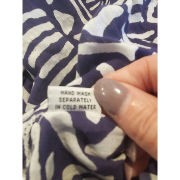 Roller Rabbit Purple aztec print  tunic Cotton Small - Picture 8 of 8